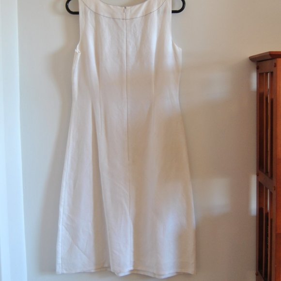 🇨🇦 NWOT Lynn Cantin White Linen Dress - Size 8 - Picture 6 of 8